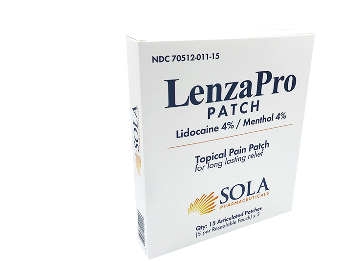 LenzaPro Patch Lidocaine 4% / Menthol 4%
